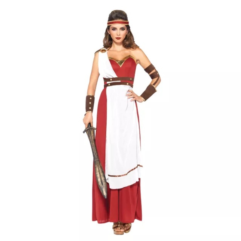 Spirit Halloween Spartan Goddess Greek Cosplay Costume Womens Size M 8-12‎